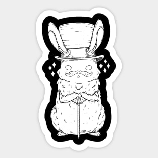 Top Hat Bunny Sticker